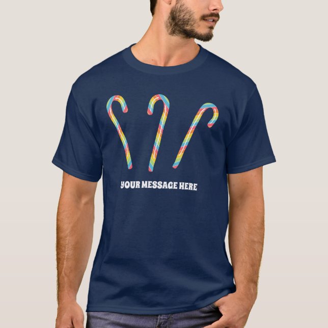 Camiseta Rainbow Candy Canaliza Mensagem Personalizada Nata (Frente)