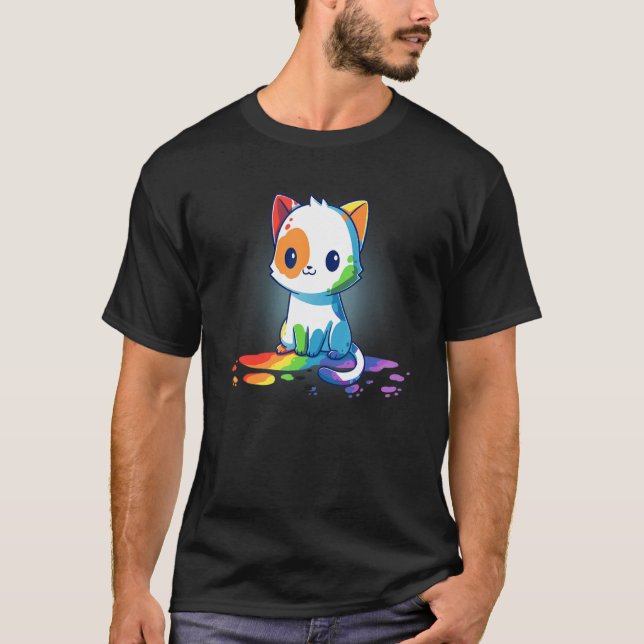 Camiseta Rainbow Cat (Frente)