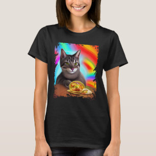 Camiseta Rainbow Cat Taco Gatinho Internet Memória Engraçad