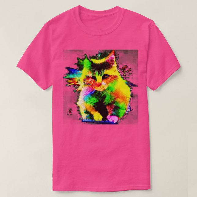Camiseta Rainbow cats (Frente do Design)