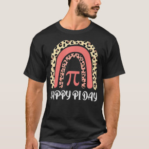 Camiseta Rainbow Cheetah Happy Pi Day Math 3 14 Símbolo Tea
