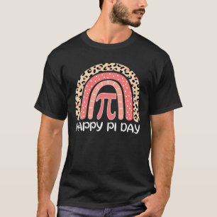 Camiseta Rainbow Cheetah Happy Pi Day Math 3.14 Símbolo Tea