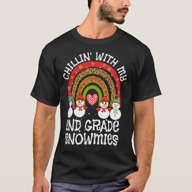Camiseta Rainbow Chillin Com Meu Professor De Neve segundo (Frente)