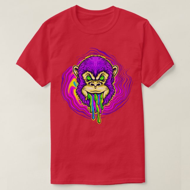 Camiseta Rainbow Chimp Drool (Frente do Design)
