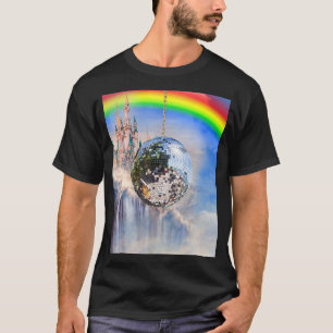Camiseta Rainbow Clouds Disco Ball