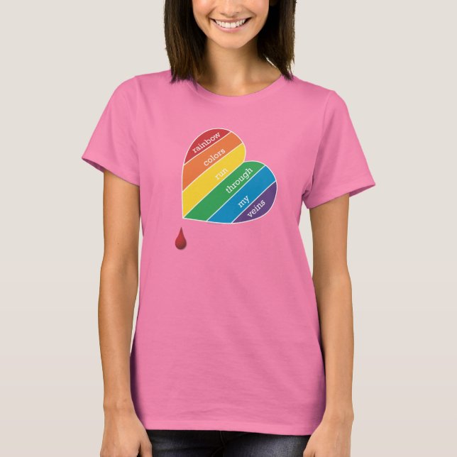 Camiseta Rainbow Colors t-shirt feminina (Frente)