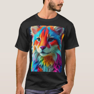 Camiseta Rainbow Colour Furry Cat-68587