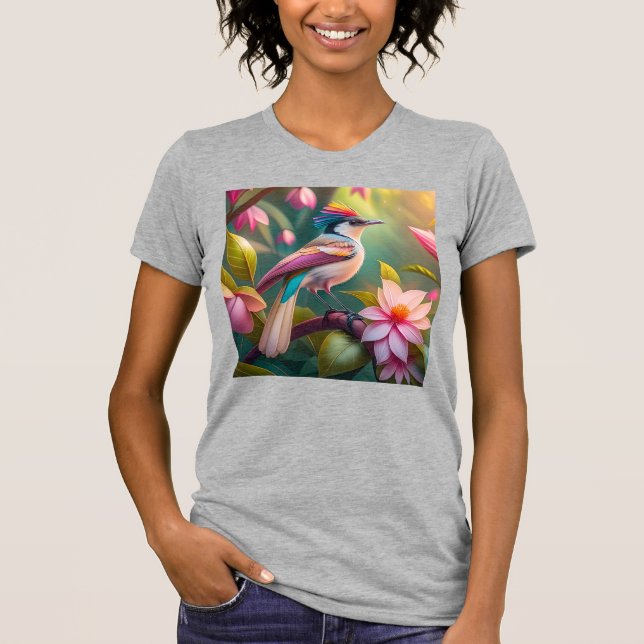 Camiseta Rainbow crested Jay Fantasy Bird (Frente)