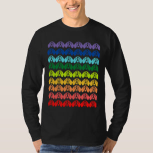 Camiseta Rainbow Dachshund Pattern