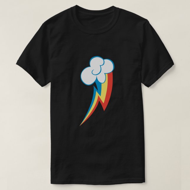 Camiseta Rainbow Dash Cutie Mark Essential (Frente do Design)