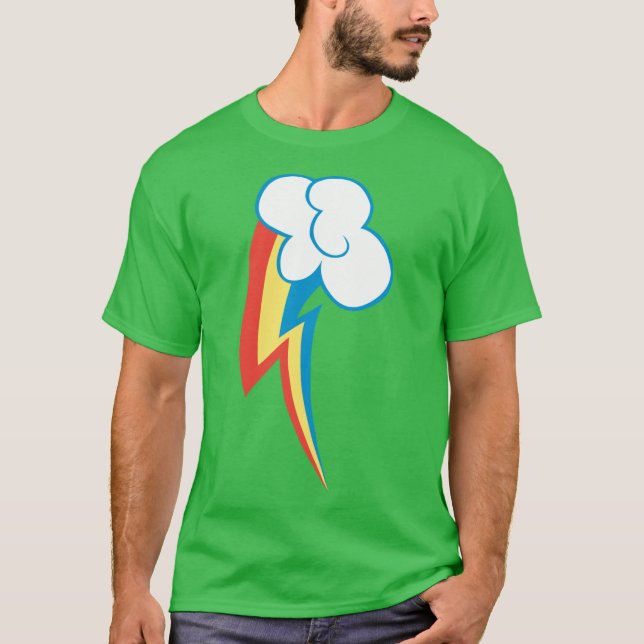 Camiseta Rainbow Dash Marca de Cute menina menina (Frente)