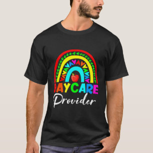 Camiseta Rainbow Daycare Provider De Volta Ao Professor De