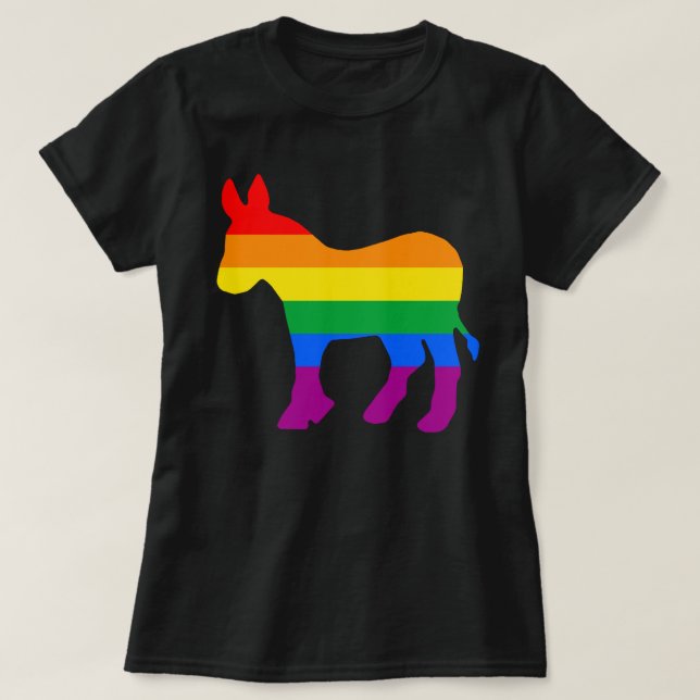Camiseta Rainbow Democrat (Frente do Design)
