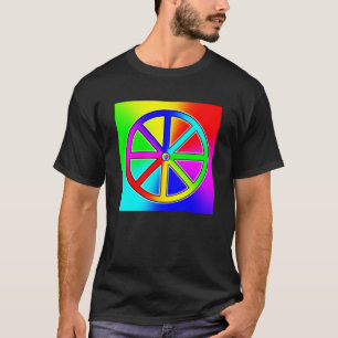 Camiseta Rainbow Dharma Wheel - Budista