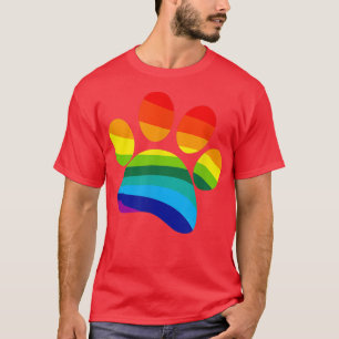 Camiseta Rainbow Dog Paw    PrintI Love Dogs 
