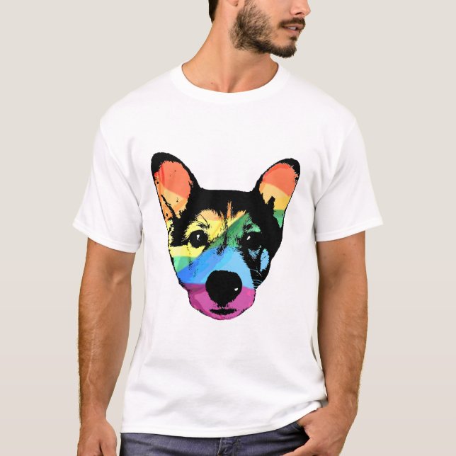 Camiseta Rainbow Dog, t-shirt (Frente)