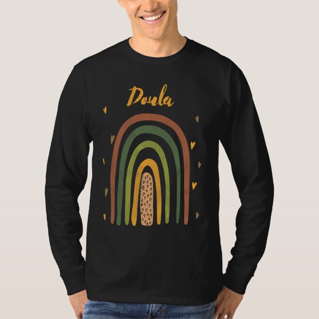 Camiseta Rainbow Doula Birth Worker Doula (Frente)