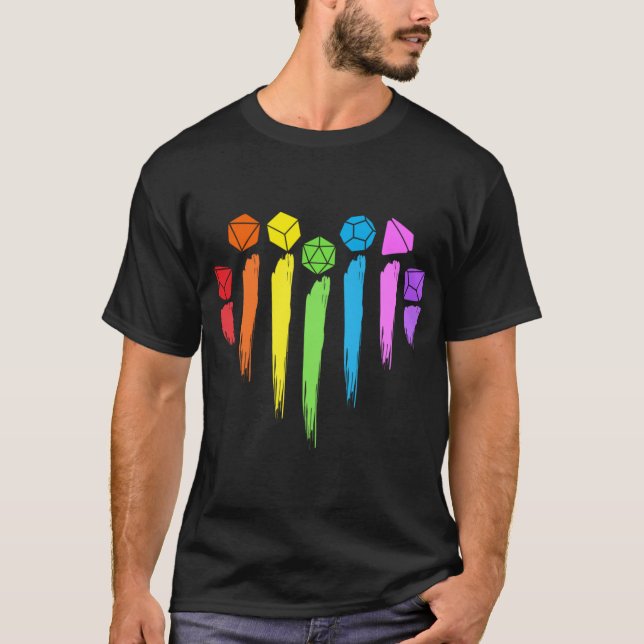 Camiseta Rainbow Dungeons Dragons Heart LGBTQ friends (Frente)