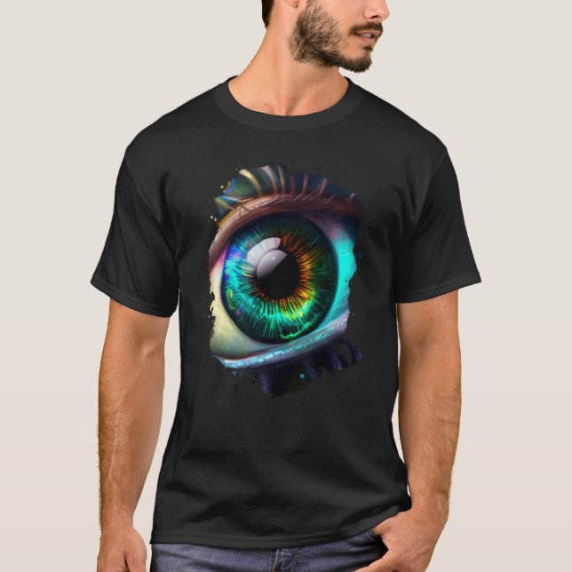 Camiseta Rainbow eye the beauty in the dark (Frente)