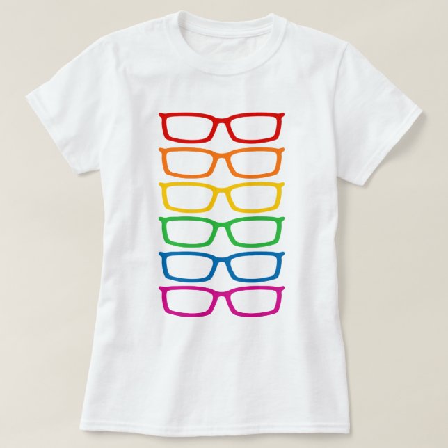 Camiseta Rainbow Eyeglass (Frente do Design)