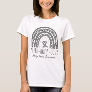 Camiseta Rainbow Faith Esperança Ama Adormecer Apneia Consc