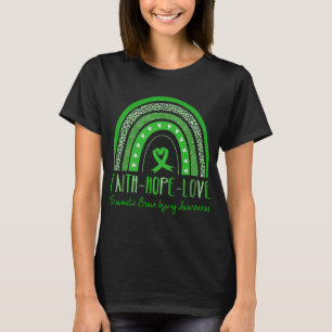 Camiseta Rainbow Faith Hope ama lesões cerebrais traumática