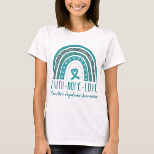 Camiseta Rainbow Faith Hope Love Tourette's Syndrome
