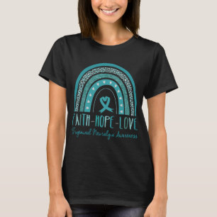 Camiseta Rainbow Faith Hope Love Trigeminal Neuralgia