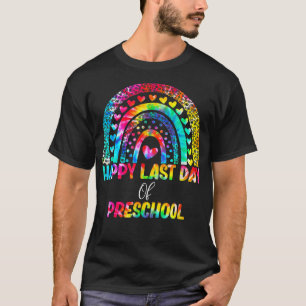 Camiseta Rainbow Feliz Dia Passado Da Pré-Escola Tie Dye Gr