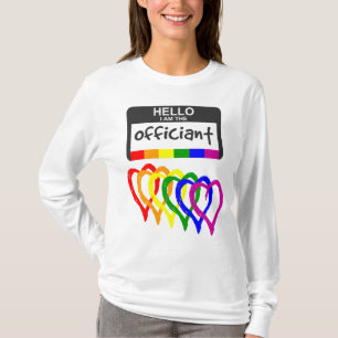 Camiseta Rainbow Flag Copia Crachá de Nome Oficial de Casam