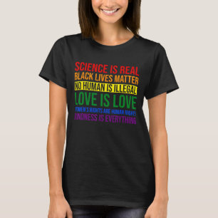 Camiseta Rainbow Flag Direitos Humanos Mulheres e Direitos