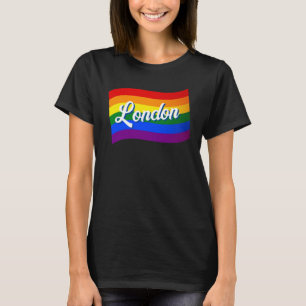 Camiseta Rainbow Flag London Reino Unido Orgulho gay LGBT