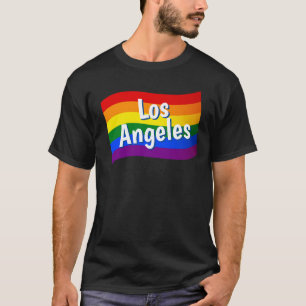 Camiseta Rainbow Flag Los Angeles Orgulho gay LGBT LGBTQ