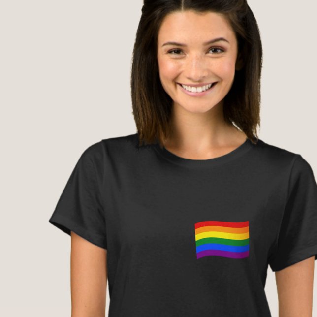 Camiseta Rainbow Flag Orgulho gay LGBT Love is Love LGBTQ (Criador carregado)