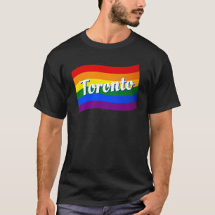 Camiseta Rainbow Flag Toronto Canada Orgulho gay LGBTQ