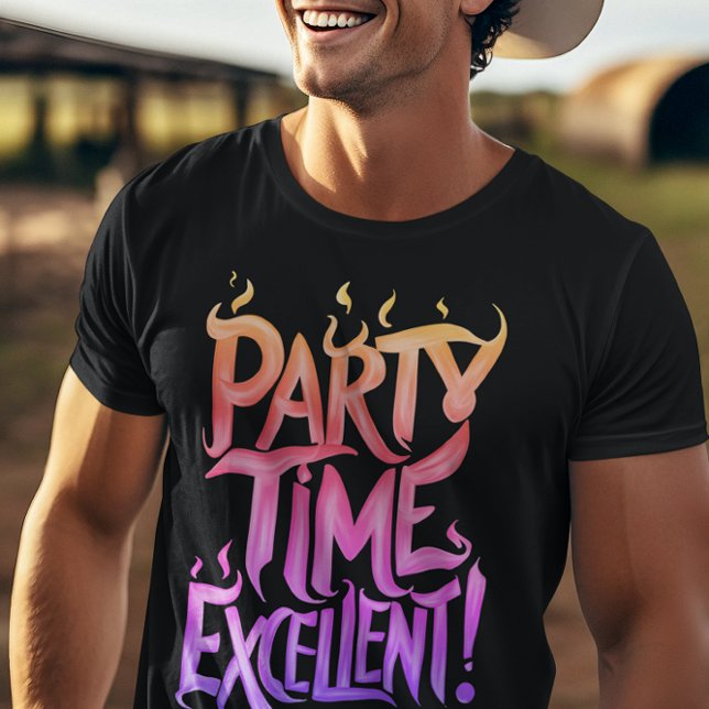 Camiseta Rainbow Flaming Party Time Excelente (Criador carregado)