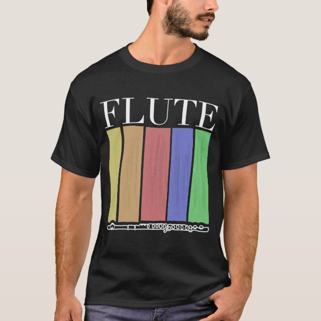 Camiseta RAINBOW FLUTE MUSICAL INSTRUTION Color Beat Musici (Frente)