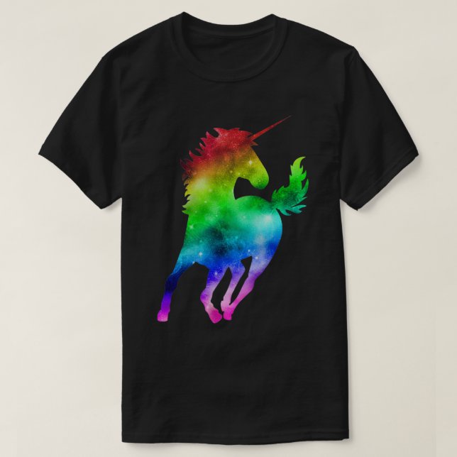 Camiseta Rainbow Galaxy Unicorn Essential (Frente do Design)