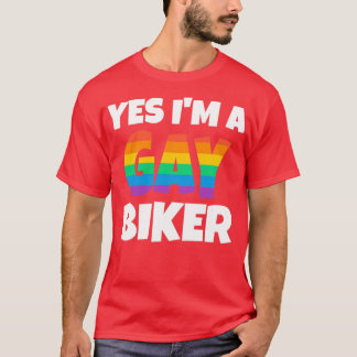 Camiseta Rainbow Gay Biker Sim eu sou