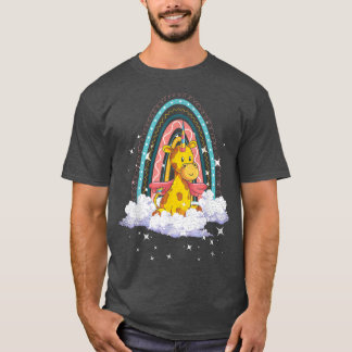 Camiseta Rainbow Girafficorn Africa Animal Fantasy Giraffe