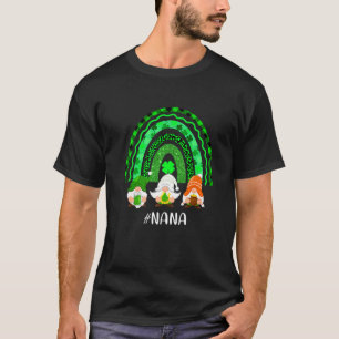 Camiseta Rainbow Gnome Nana Shamrock Leopard Plaid St Patri