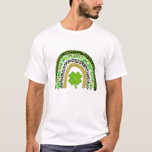 Camiseta Rainbow Green Shamrock Irish Leprechaun St Patrick