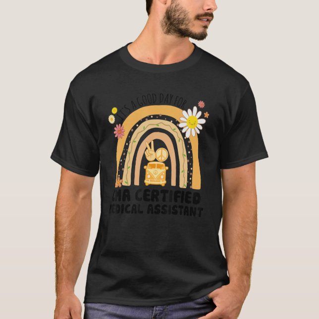 Camiseta Rainbow Groovy Peace CMA Vintage (Frente)