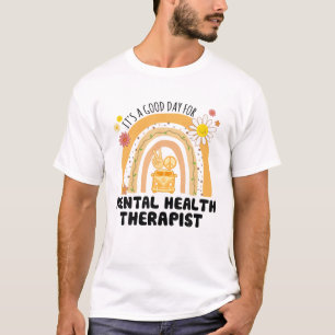 Camiseta Rainbow Groovy Peace Mental Health Therapist Vinta