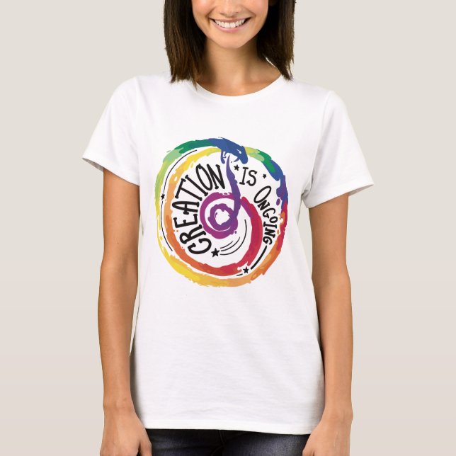 Camiseta Rainbow Growth Mindset Art Quote T-shirt (Frente)