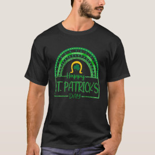 Camiseta Rainbow Happy Dia de São Patrício Lucky Leprechaun