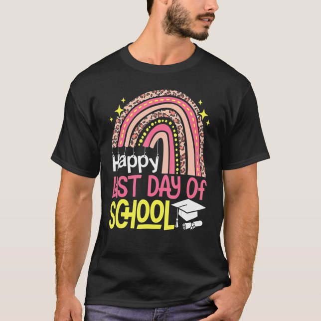 Camiseta Rainbow Happy, Dia Passado De Presente Escolar Par (Frente)