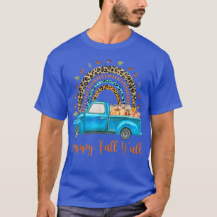 Camiseta Rainbow Happy Fall Y Pumpkin Caminhão Árvore de ou