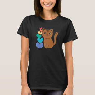 Camiseta Rainbow Hearde Pride Lgbtq Cute Animais Cat 2