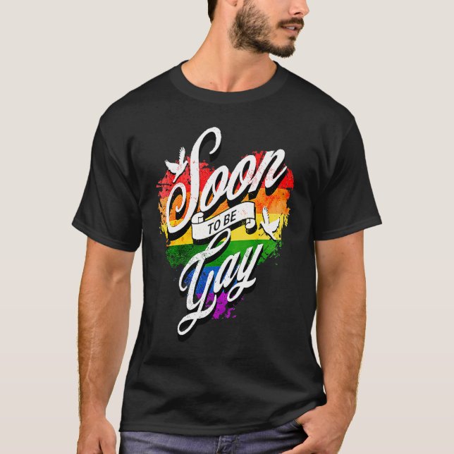 Camiseta Rainbow Heart Love LGBTQIA Human Rights Gay Trans  (Frente)